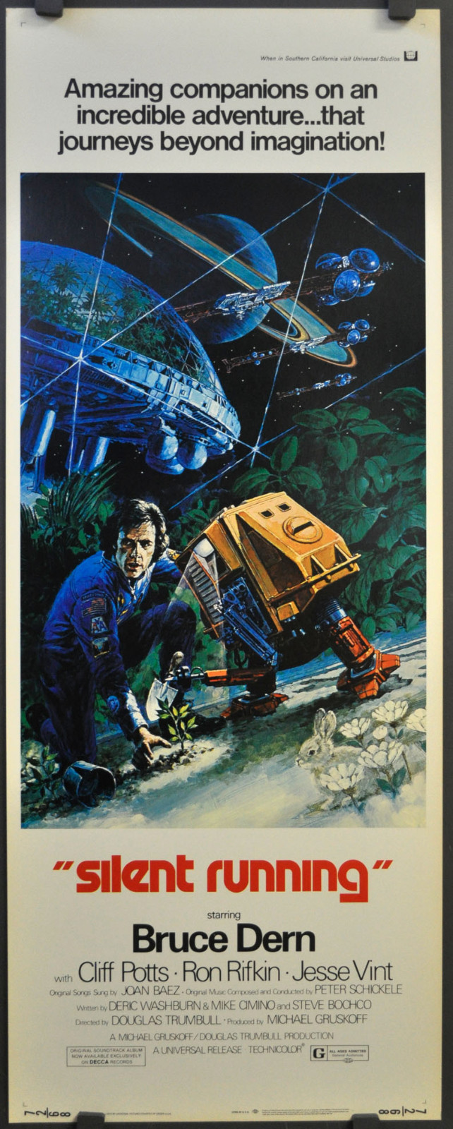 Silent Running 1972 ORIG 14X36 MOVIE POSTER BRUCE DERN CLIFF POTTS RON RIFKIN