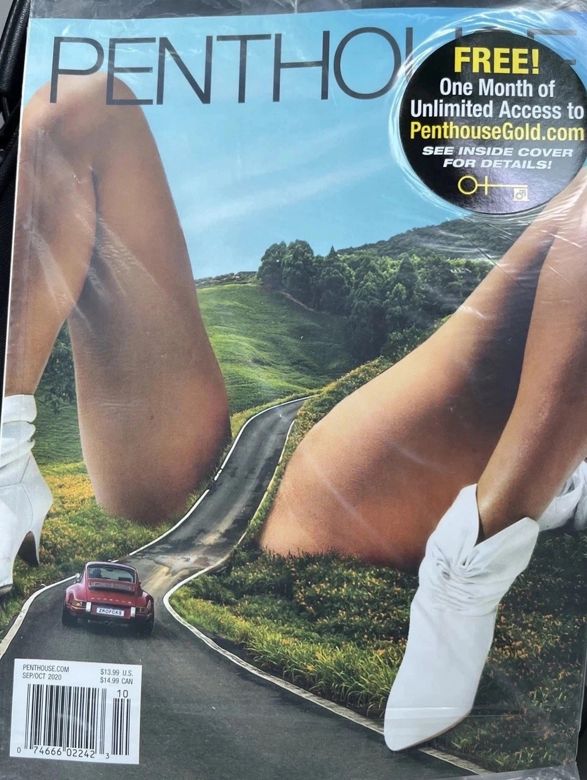 Penthouse Magazine, Sep/Oct 2020. Porsche, Pet of Year Runner Up. New Sealed Bag