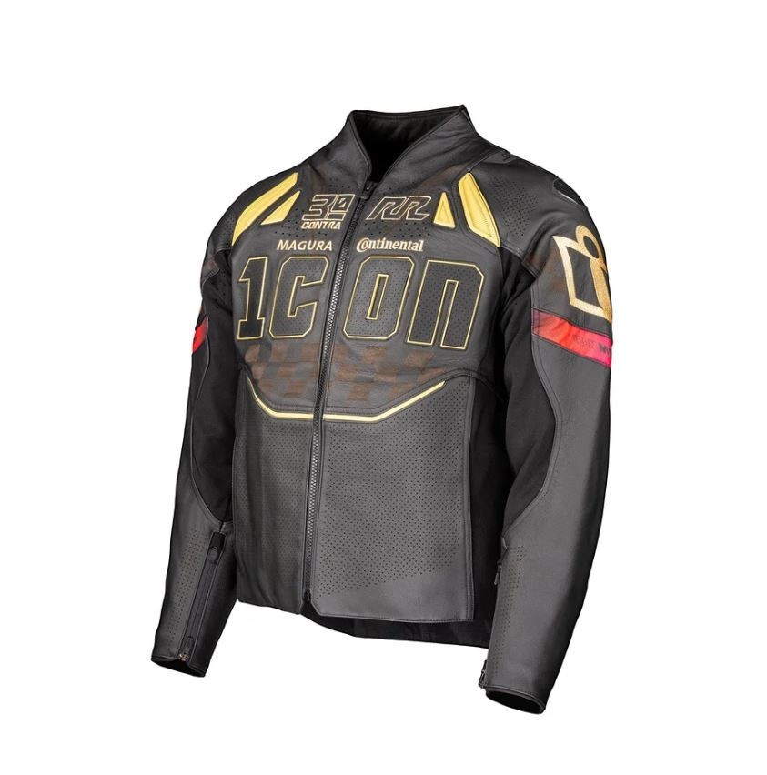 Icon Contra 3 Rizz Rizz Jacket - Black Leather - Men's Size 2XL 2810-4292 Icon Contra 3 Rizz Rizz Jacket - Black Leather - Men's Size 2XL 2810-4292