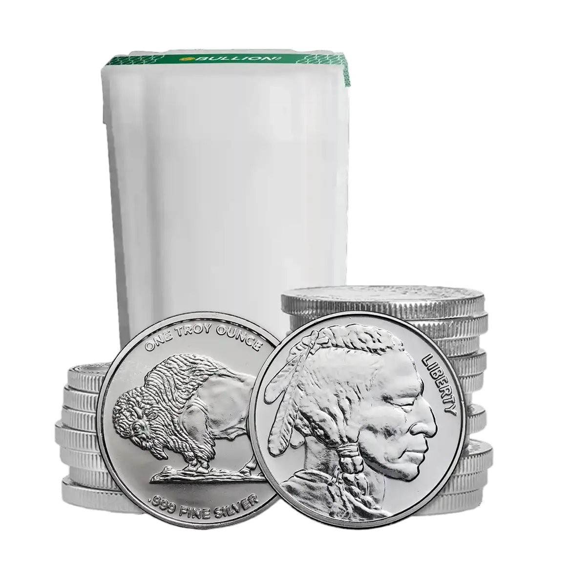1 oz Silver Buffalo Round (Tube of 20) .999 Fine