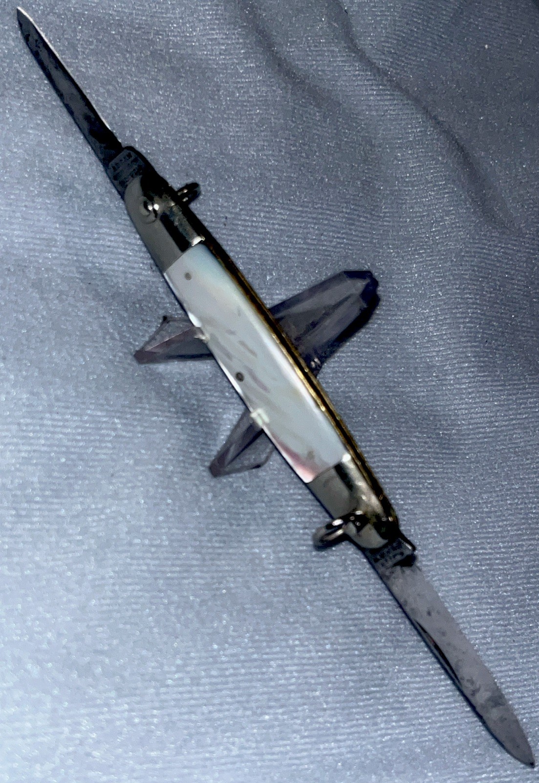 Abraham Brooksbank Ringturn MOP Pocket Knife Defiance Cannon Logo 1850-1890 Era Abraham Brooksbank Ringturn MOP Pocket Knife Defiance Cannon Logo 1850-1890 Era