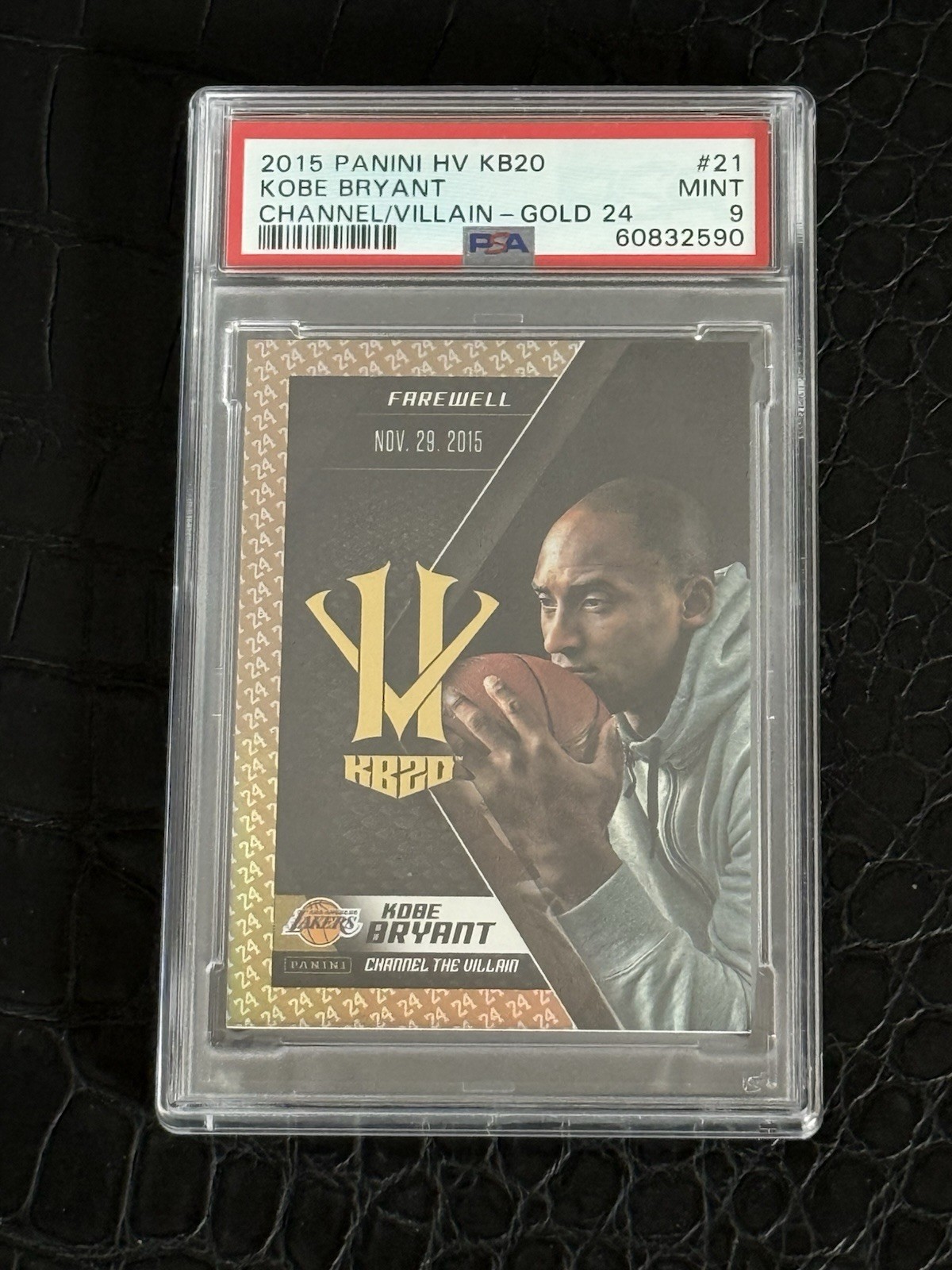 2015 PANINI HV KB20 CHANNEL THE VILLAIN #21 KOBE CHANNEL/VILLAIN-GOLD 24 POP 2