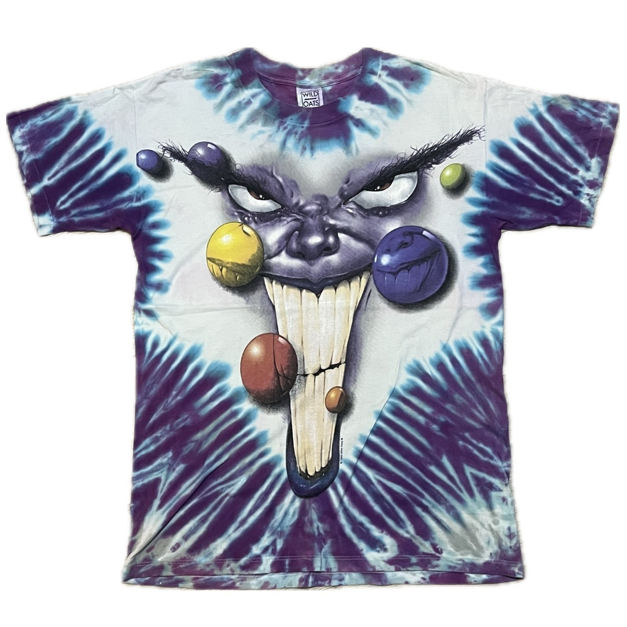 Vintage wild oats 1995 face all over print tee Rare
