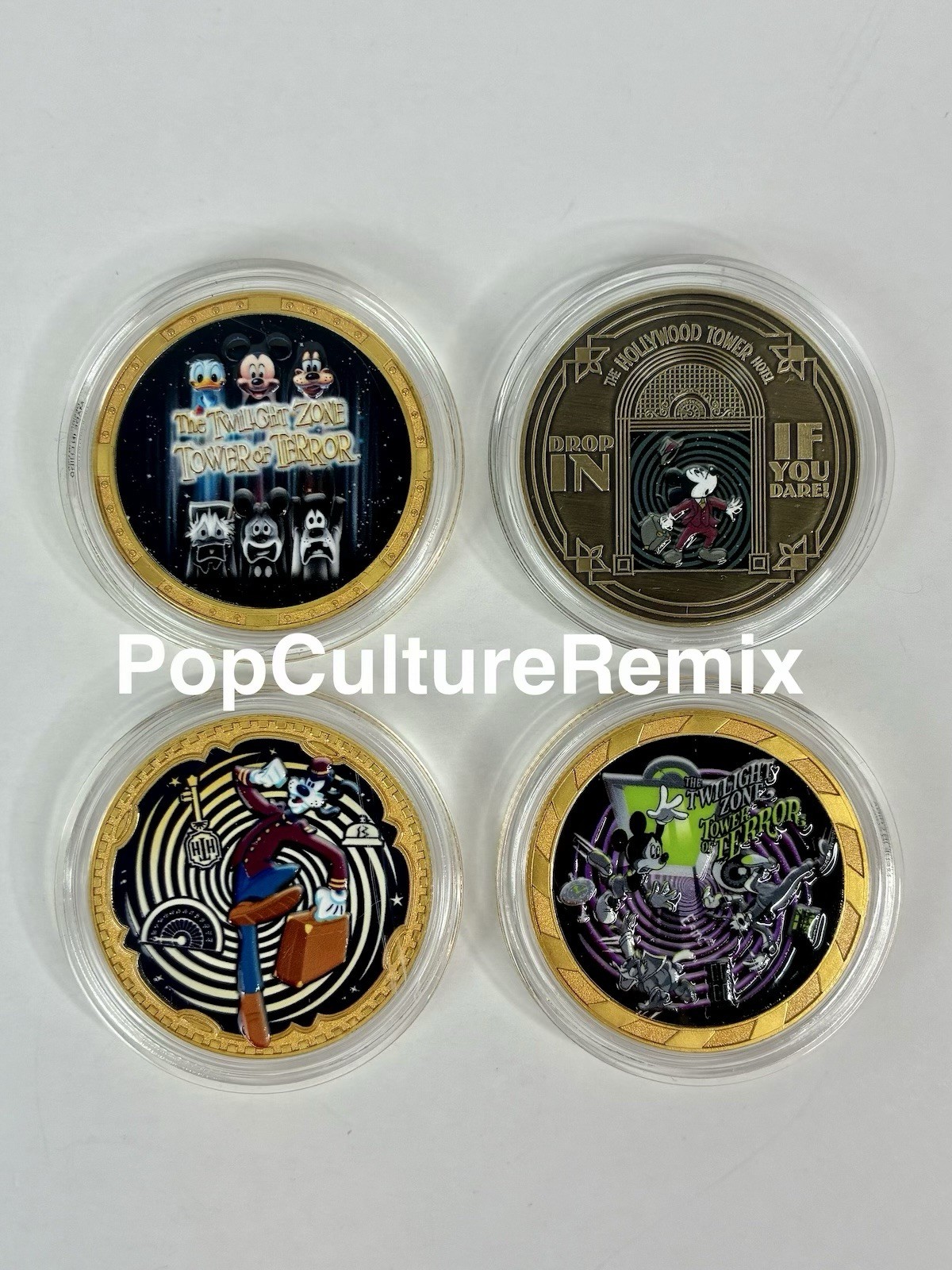 Walt Disney World Hollywood Studios Tower Of Terror Collectible Medallion Set Walt Disney World Hollywood Studios Tower Of Terror Collectible Medallion Set