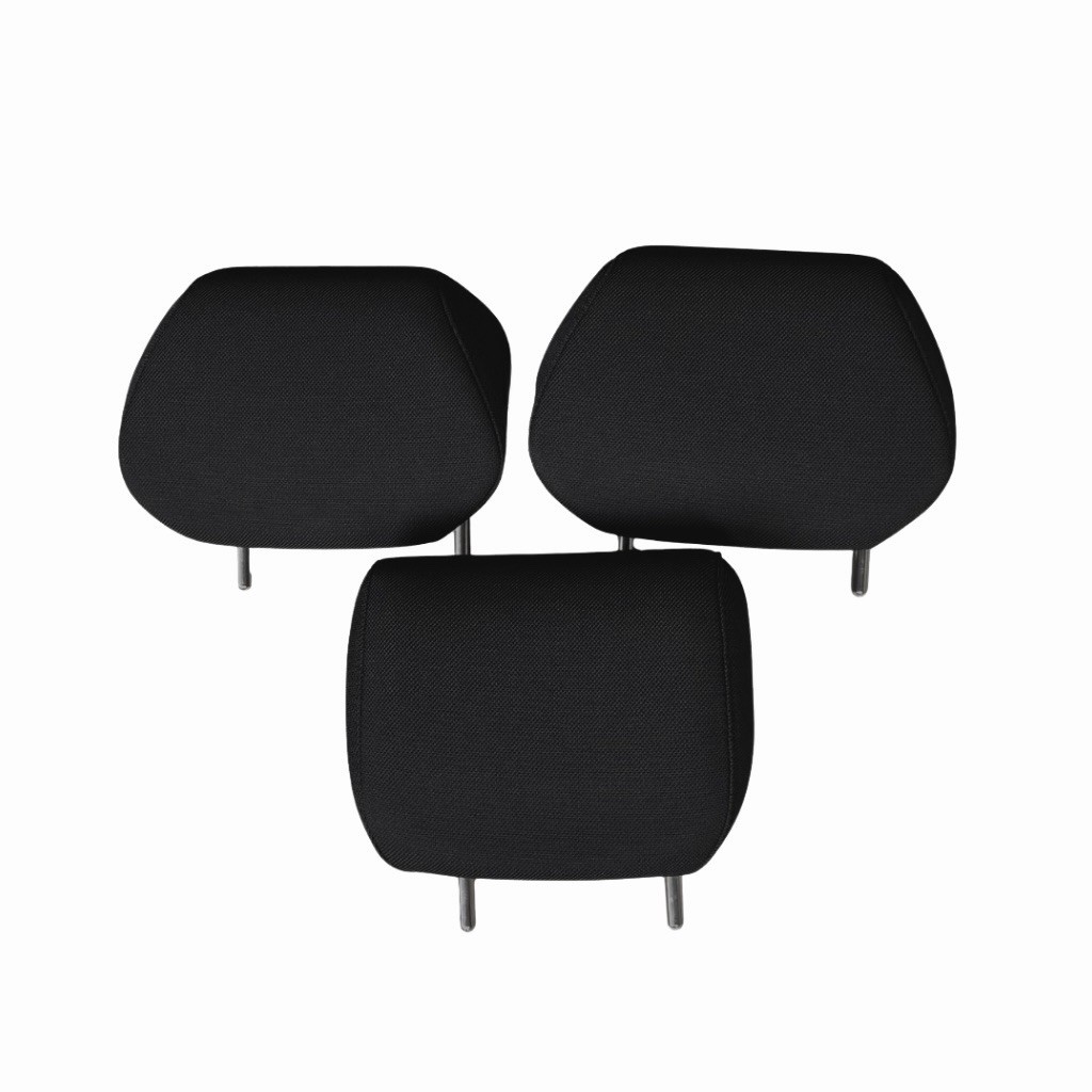 2012 - 2017 Hyundai Accent Hatchback Rear Headrest Black Cloth OEM Set Of 3 Nice