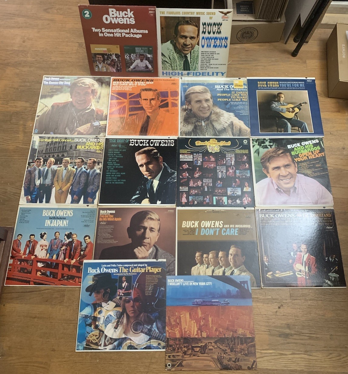 BUCK OWENS 16 Original LP Collection CLEAN VG+/EX  Mono Shrink