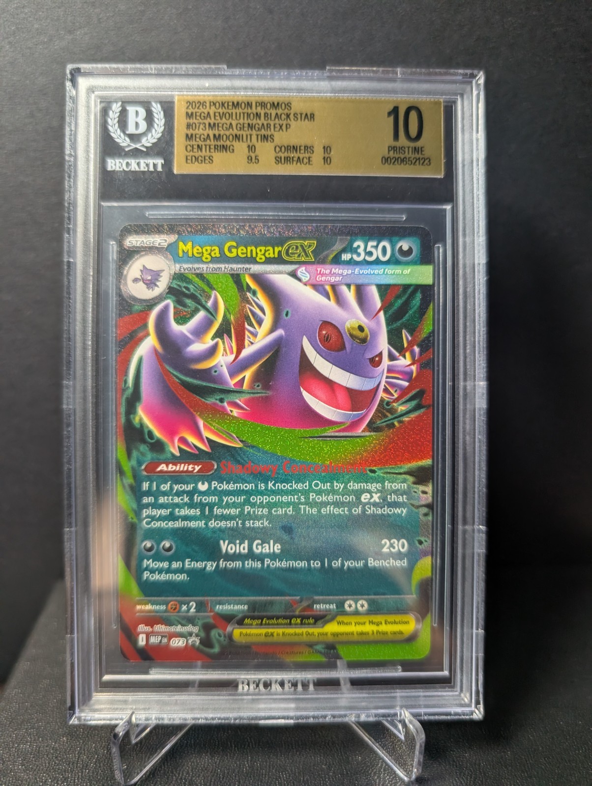BGS 10 Pristine Mega Gengar ex 073 POP 2 NONE HIGHER