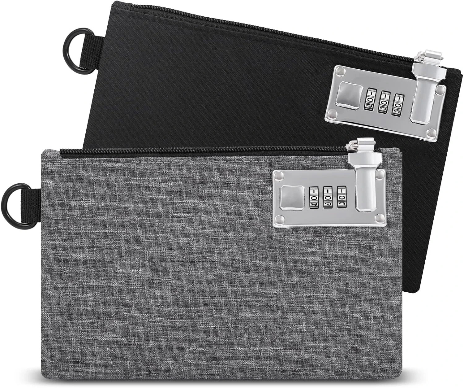 Money Bag with Lock, 2 PCS Lockable Money Bag, 5 X 8 Inches Locking Accessories