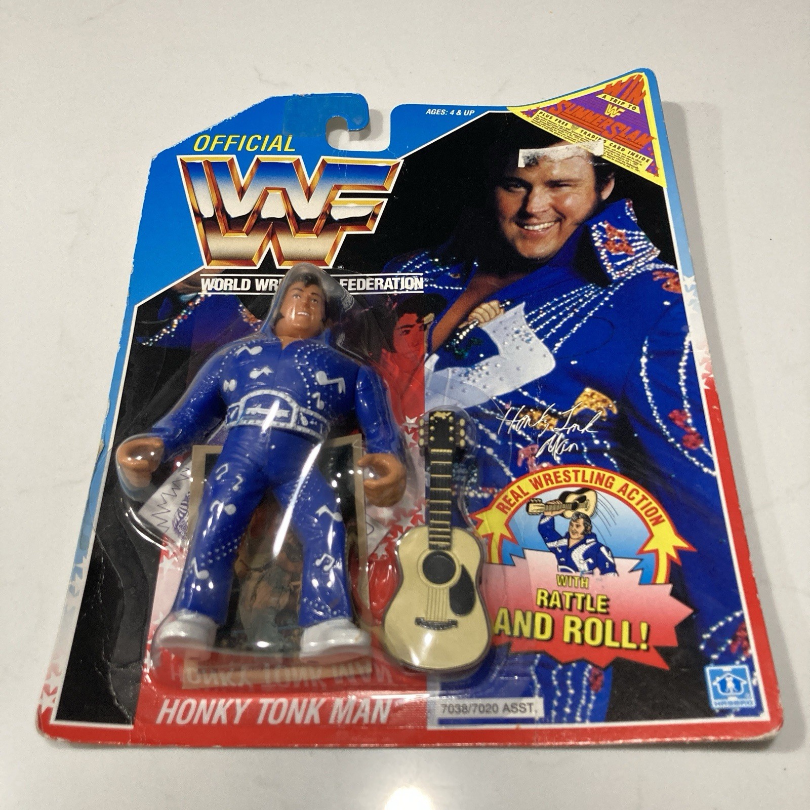 Vintage 1991 WWF Hasbro Series 2 Honky Tonk Man w/ Rattle & Roll Sealed Package Vintage 1991 WWF Hasbro Series 2 Honky Tonk Man w/ Rattle & Roll Sealed Package