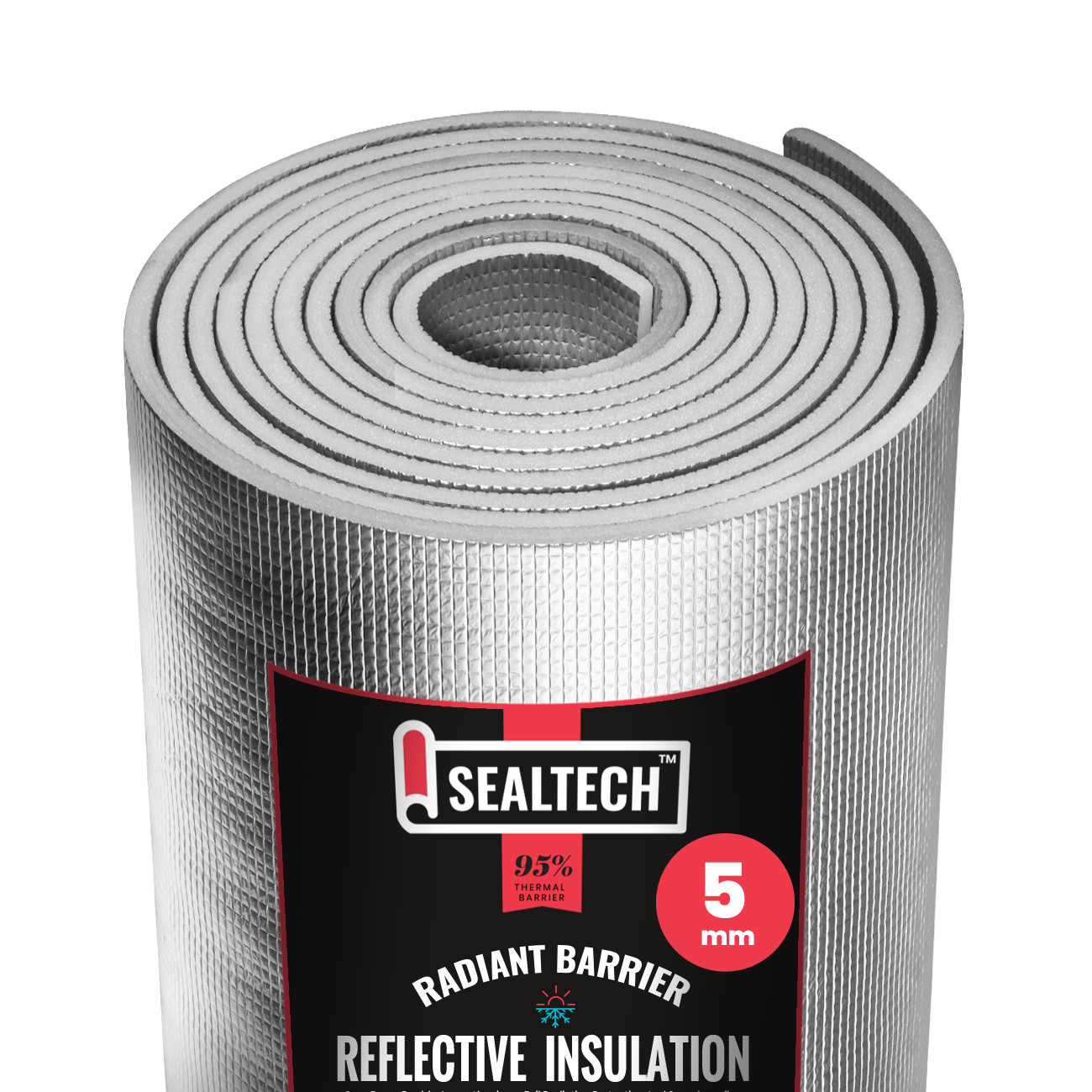 SEALTECH - 5mm Reflective Insulation roll Foam Core Radiant Barrier, Foil Wrap