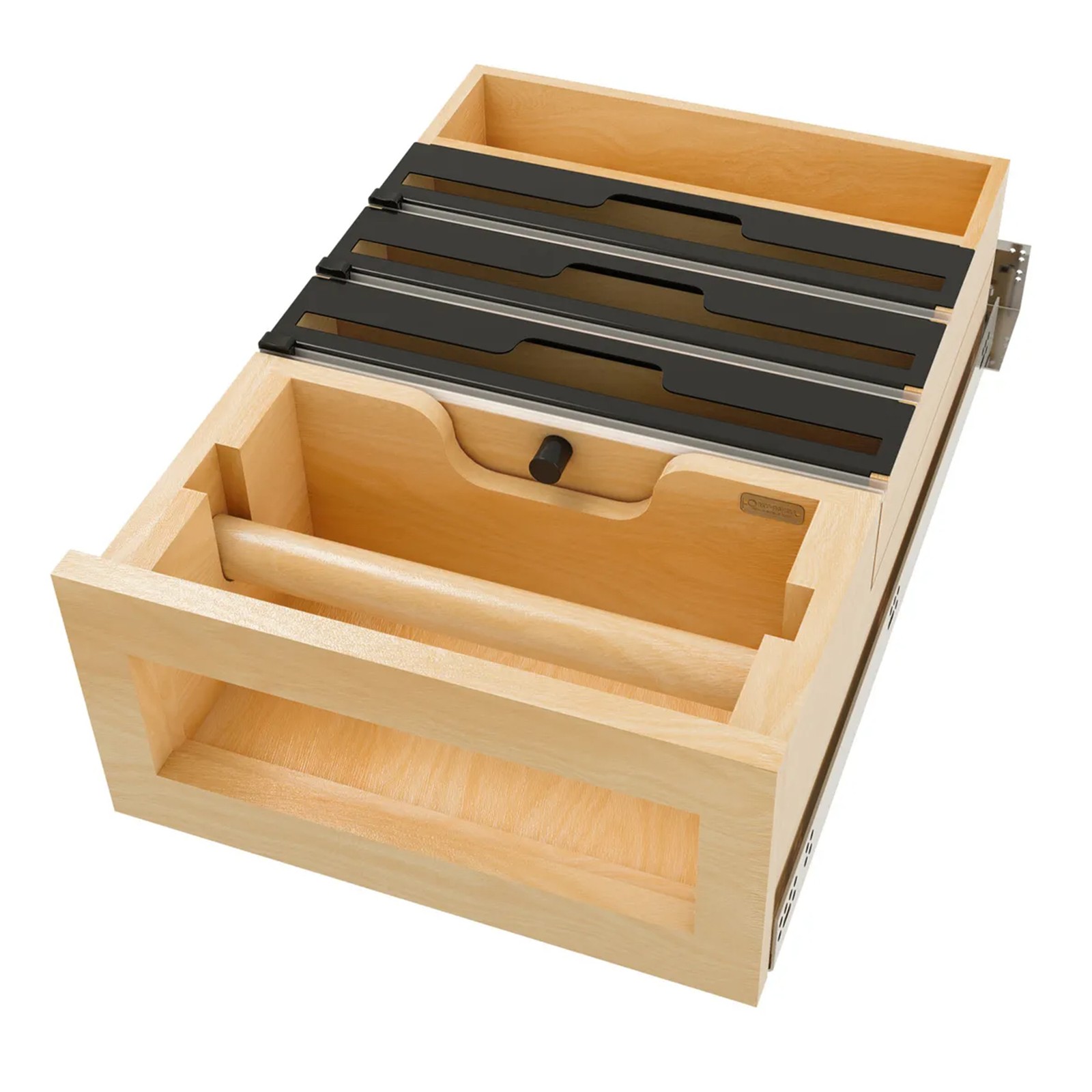 Rev-A-Shelf Kitchen Paper Towel Holder with Soft-Close for 18” Base Cabinets