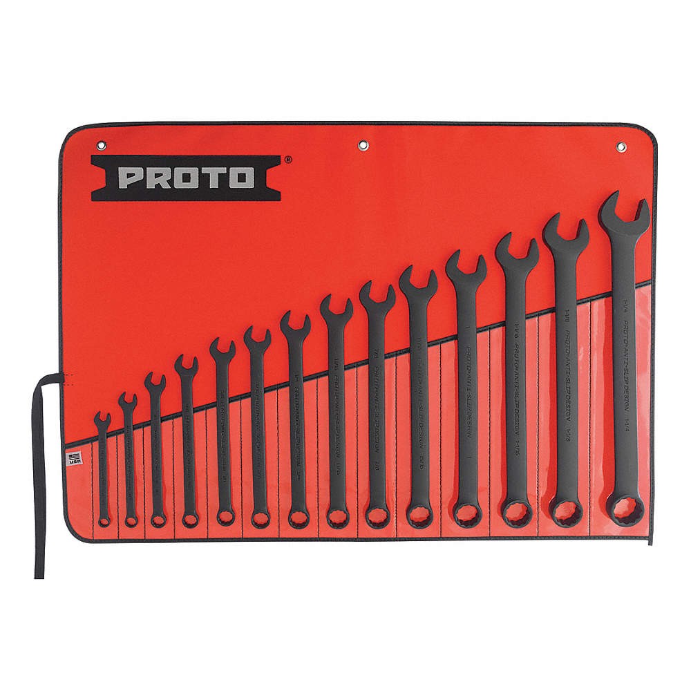 PROTO J1200FBASD Combo Wrench St,Steel,Blk Oxd,Stnd, Ofst 449N50