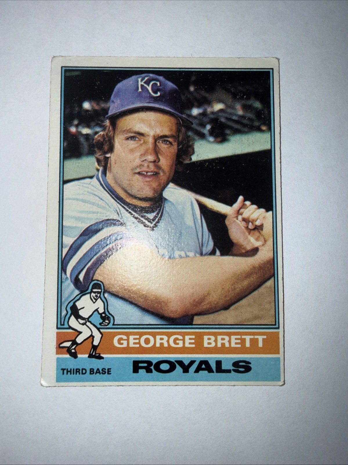 Topps 1976 Topps #19 George Brett Kansas City Royals Base Set Baseball Card Topps 1976 Topps #19 George Brett Kansas City Royals Base Set Baseball Card