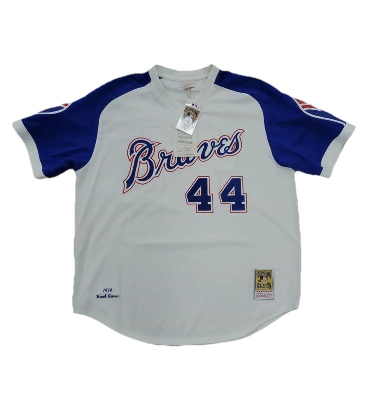 AUTHENTIC VINTAGE HANK AARON BRAVES JERSEY MITCHELL & NESS Size XL BASEBALL