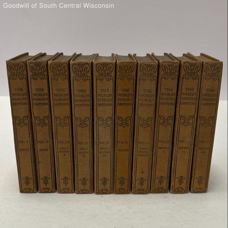 Antique 1906 The World\'s Famous Orations Complete 10 Volume Set Funk & Wagnalls
