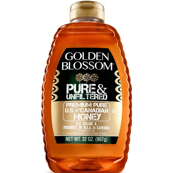 Golden Blossom Pure & Unfiltered Honey, 32 oz Plastic Bottle. Contains no additi Golden Blossom Pure & Unfiltered Honey, 32 oz Plastic Bottle. Contains no additi
