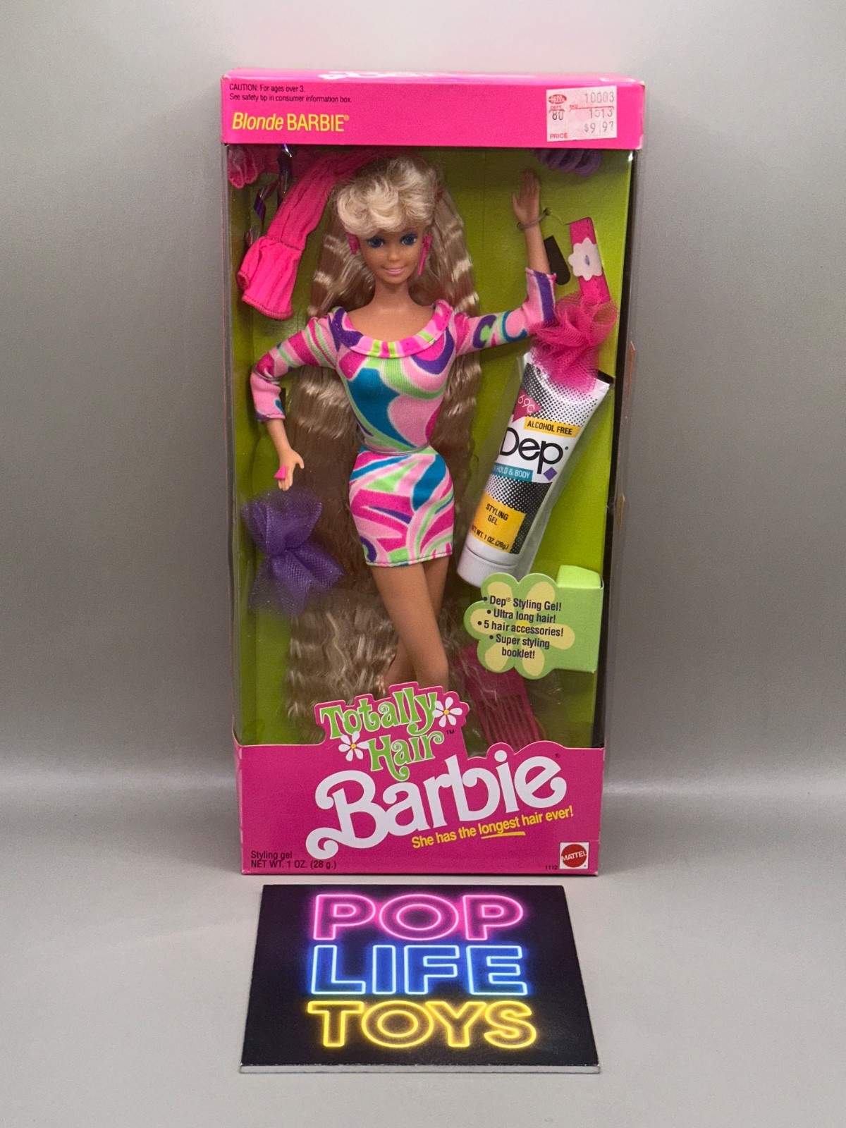Vintage 1991 Mattel “Totally Hair Barbie- Blonde” #1112 *NRFB*