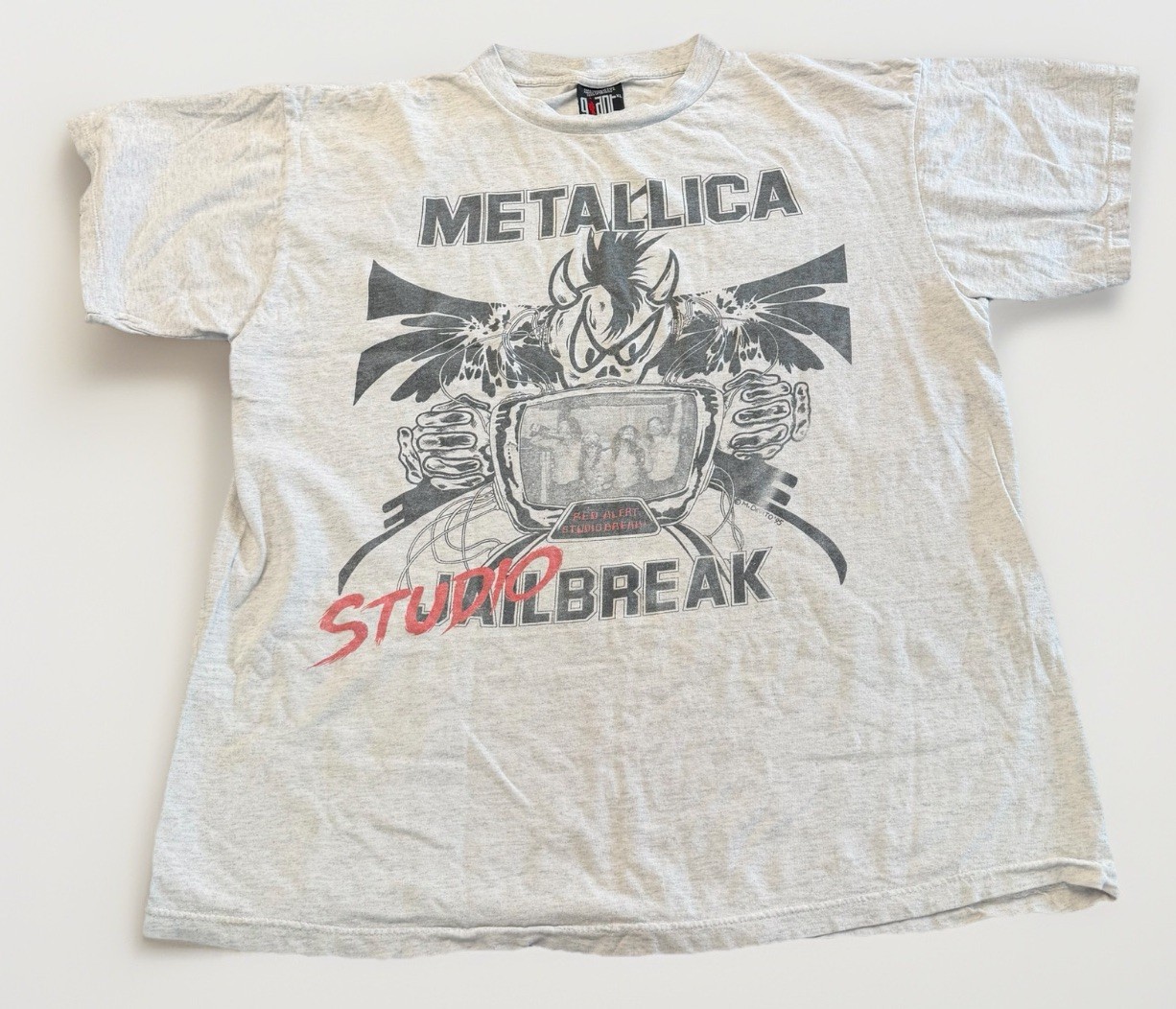 Vtg 1995 Metallica Donington MetClub Fan Club Shirt XL Giant Tultex DeVito
