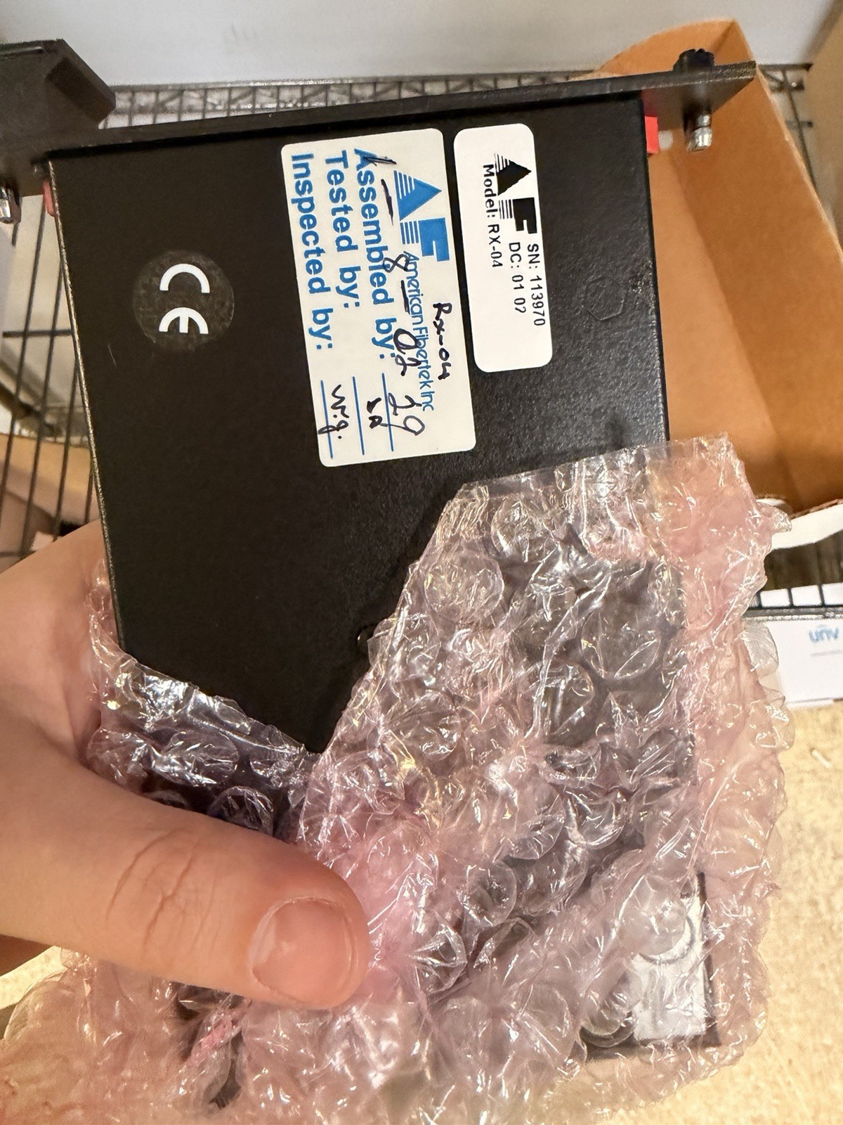 American Fibertek RX-04 RS-422 Xcvr Rack Card 850nm Lot Of 2 American Fibertek RX-04 RS-422 Xcvr Rack Card 850nm Lot Of 2