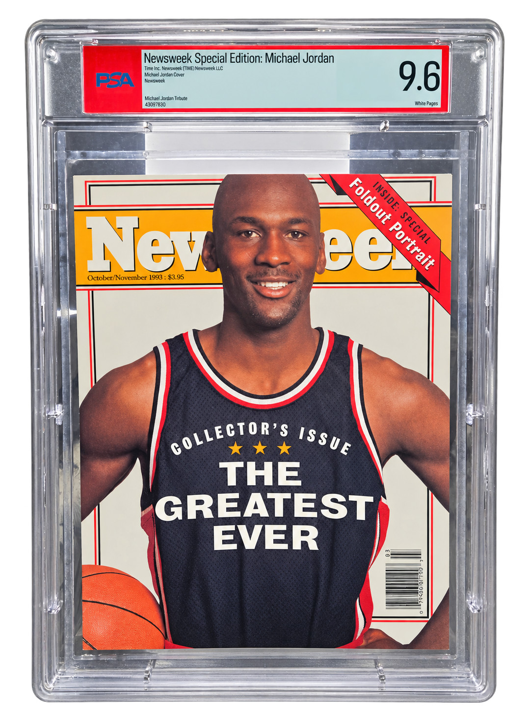 1993 Newsweek Michael Jordan The Greatest Ever PSA 9.6 Newsstand White Pages