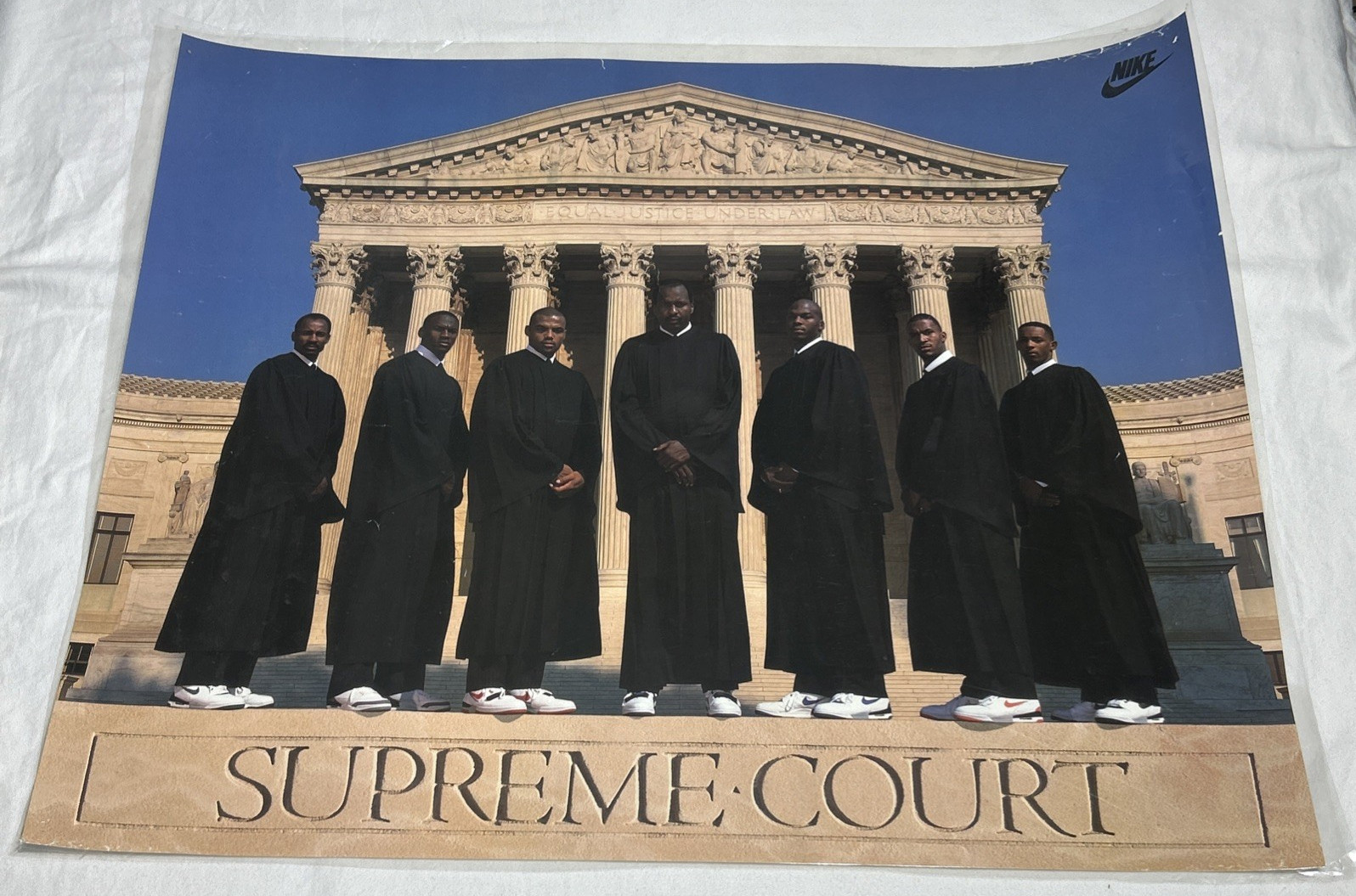 Vintage Supreme Court Nike Poster Laminated Jordan Barkley Malone NBA Rare 22x27