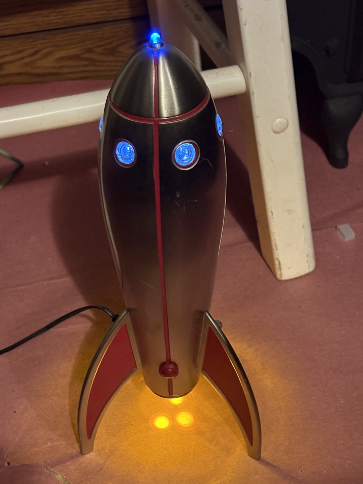 Vintage Rocket Space Ship Lamp Light with Sound Effect Space Age Atomic Retro Vintage Rocket Space Ship Lamp Light with Sound Effect Space Age Atomic Retro