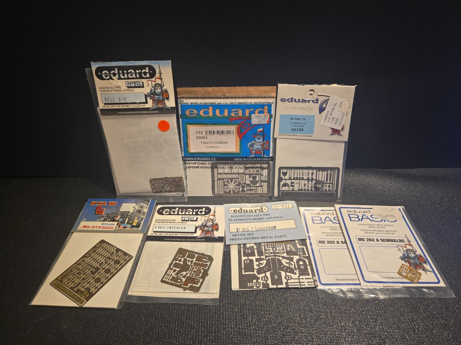 8 Eduard 1/72 Photoetch Sets For Various Model Aircrafts See In Details AQL