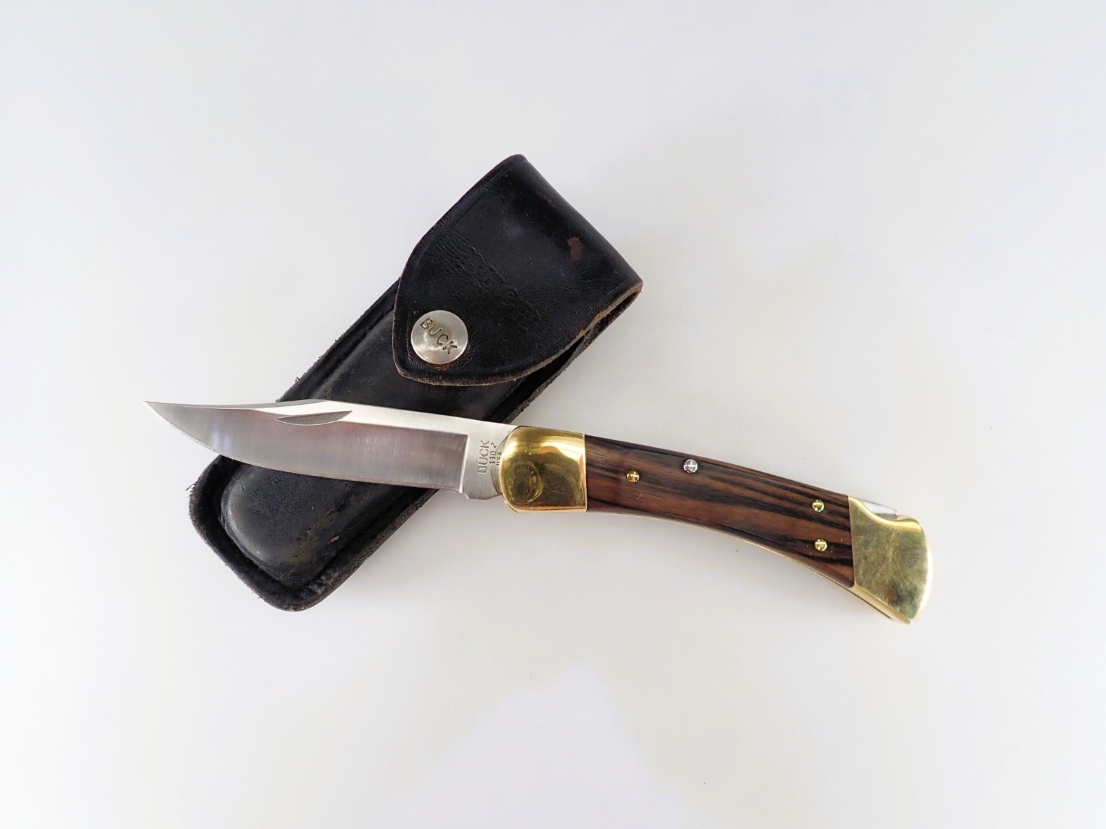 Vintage 1984 Buck 110 Folding Hunter Knife Factory Blade Replacement With Sheath Vintage 1984 Buck 110 Folding Hunter Knife Factory Blade Replacement With Sheath