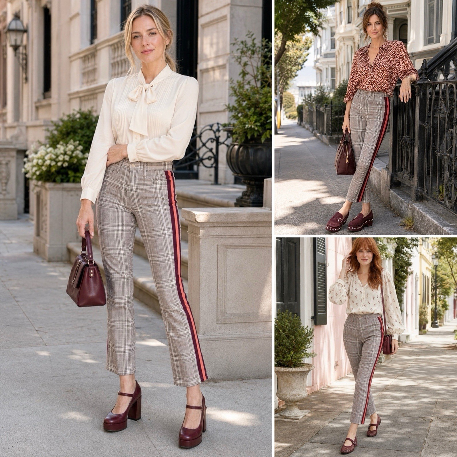 Mother Insider Plaid Trousers Straight Leg Cropped Ankle Length Pants NWT $248 Mother Insider Plaid Trousers Straight Leg Cropped Ankle Length Pants NWT $248
