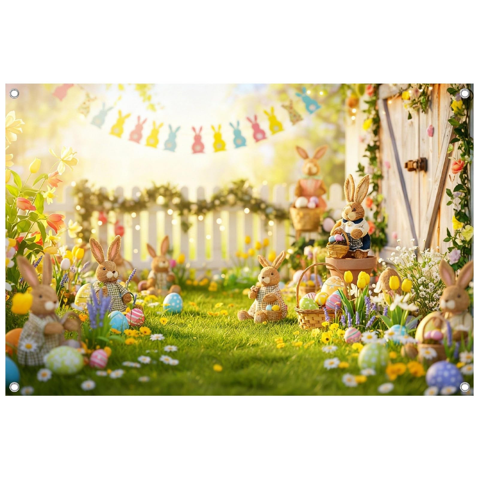 Chumia 7x5ft Spring Easter Photography Backdrops 7 x 5 feet, Multi-colored Chumia 7x5ft Spring Easter Photography Backdrops 7 x 5 feet, Multi-colored