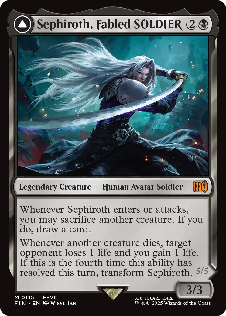 x1 Sephiroth, Fabled SOLDIER / Sephiroth One-Winged Angel FIN MTG 115 MYTHIC 1x x1 Sephiroth, Fabled SOLDIER / Sephiroth One-Winged Angel FIN MTG 115 MYTHIC 1x