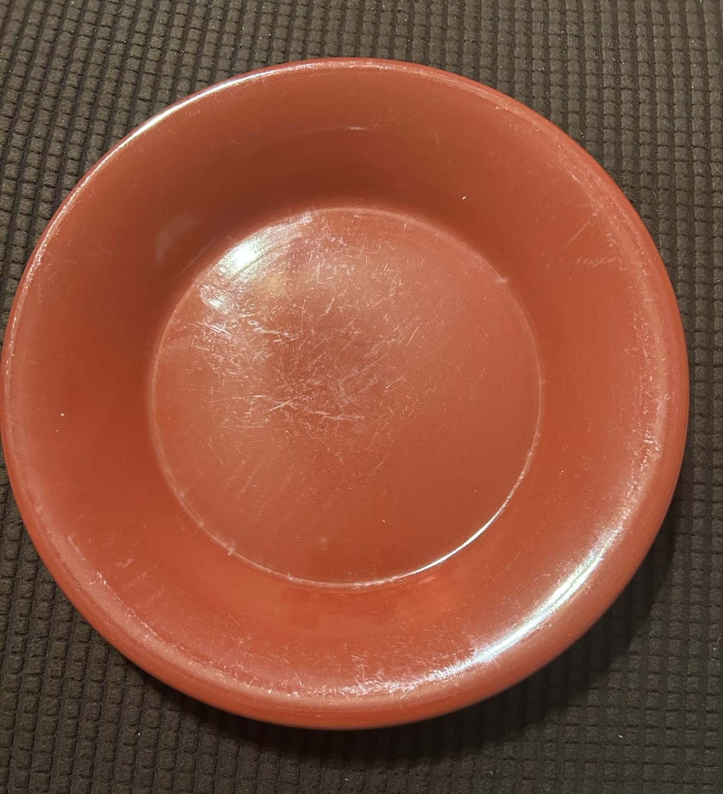 Pier 1 Imports Essential Colours Red Earthenware Plate Handmade 8”