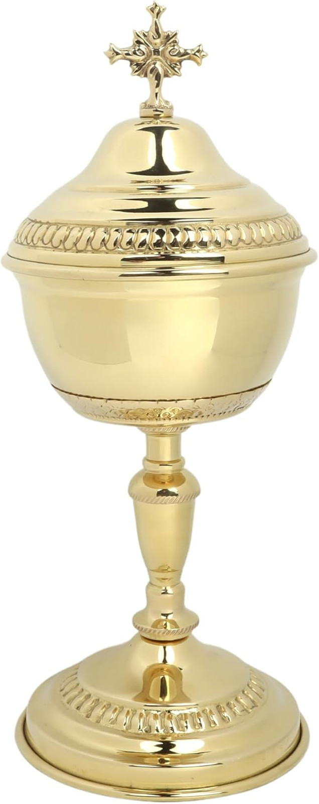 Brass Ciborium Chalice with Lid for Communion and Religious Ceremonies