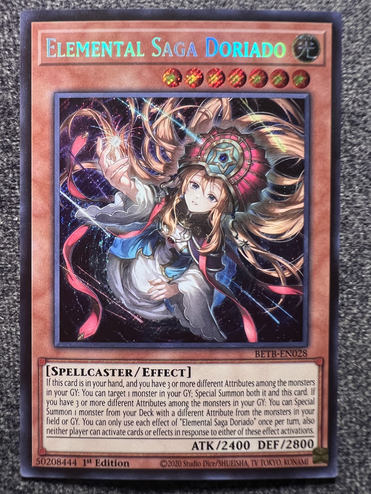 Yugioh Elemental Saga Doriado BETB-EN028 Secret Rare 1st Edition NM