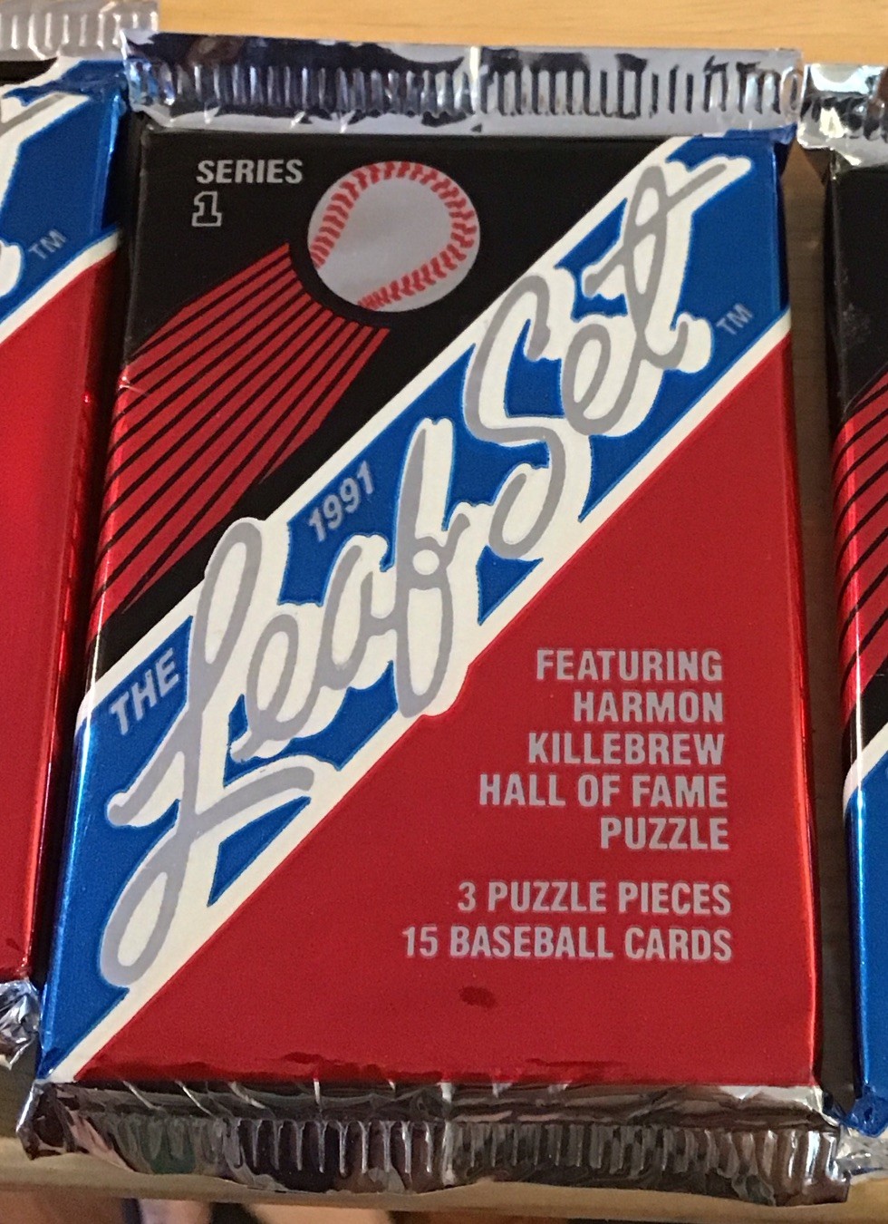 The 1991 Leaf Set Series 1 Baseball Cards In Sealed Packages