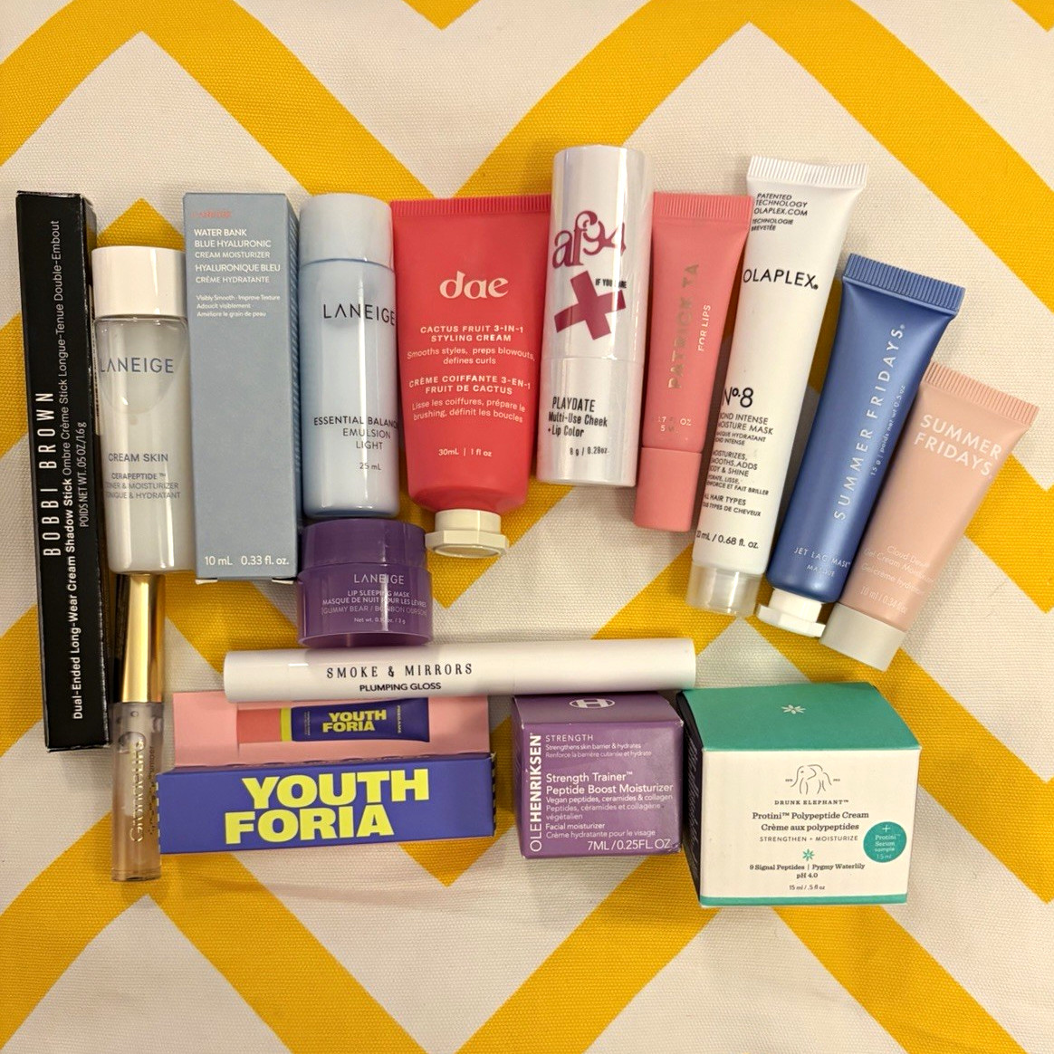 Assorted Sample Size Skincare Lot - Laneige Cream Skin, Water Bank, Lip Mask