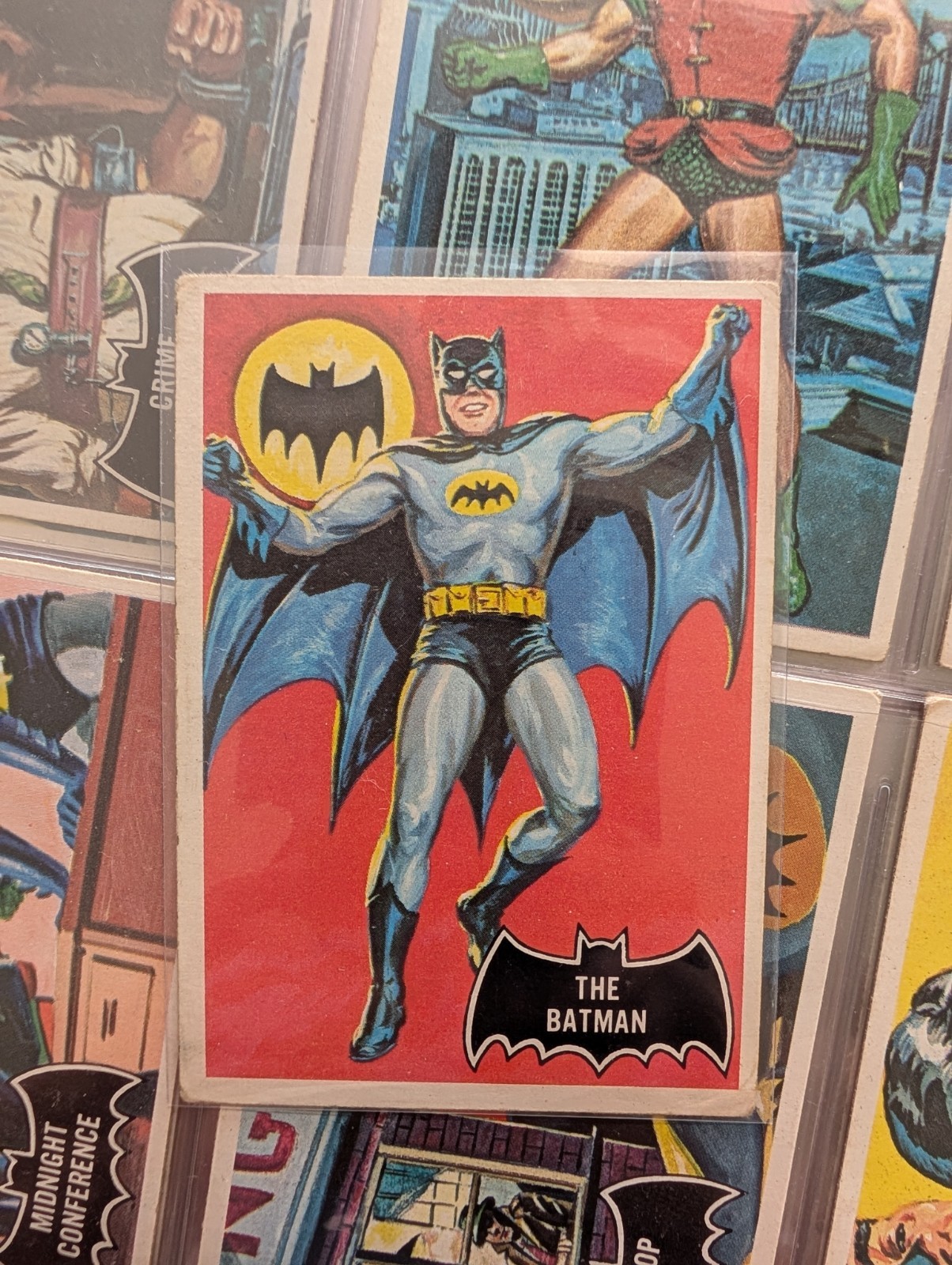 1966 O-Pee-Chee BATMAN Black Bat Complete Set 66 - OPC Canada - Nice Color