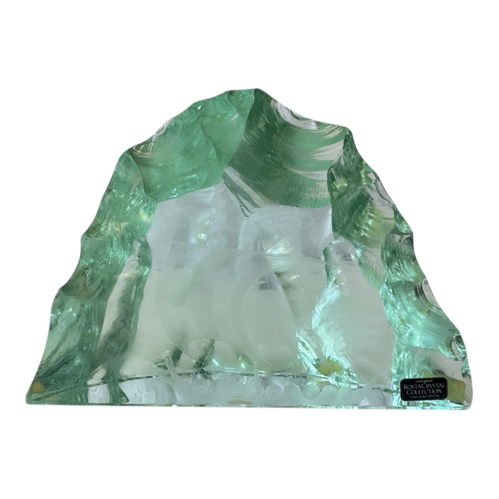 Vintage Kosta Boda Glass Iceberg Sculpture Viking Ship by Vicke Lindstrand Vintage Kosta Boda Glass Iceberg Sculpture Viking Ship by Vicke Lindstrand