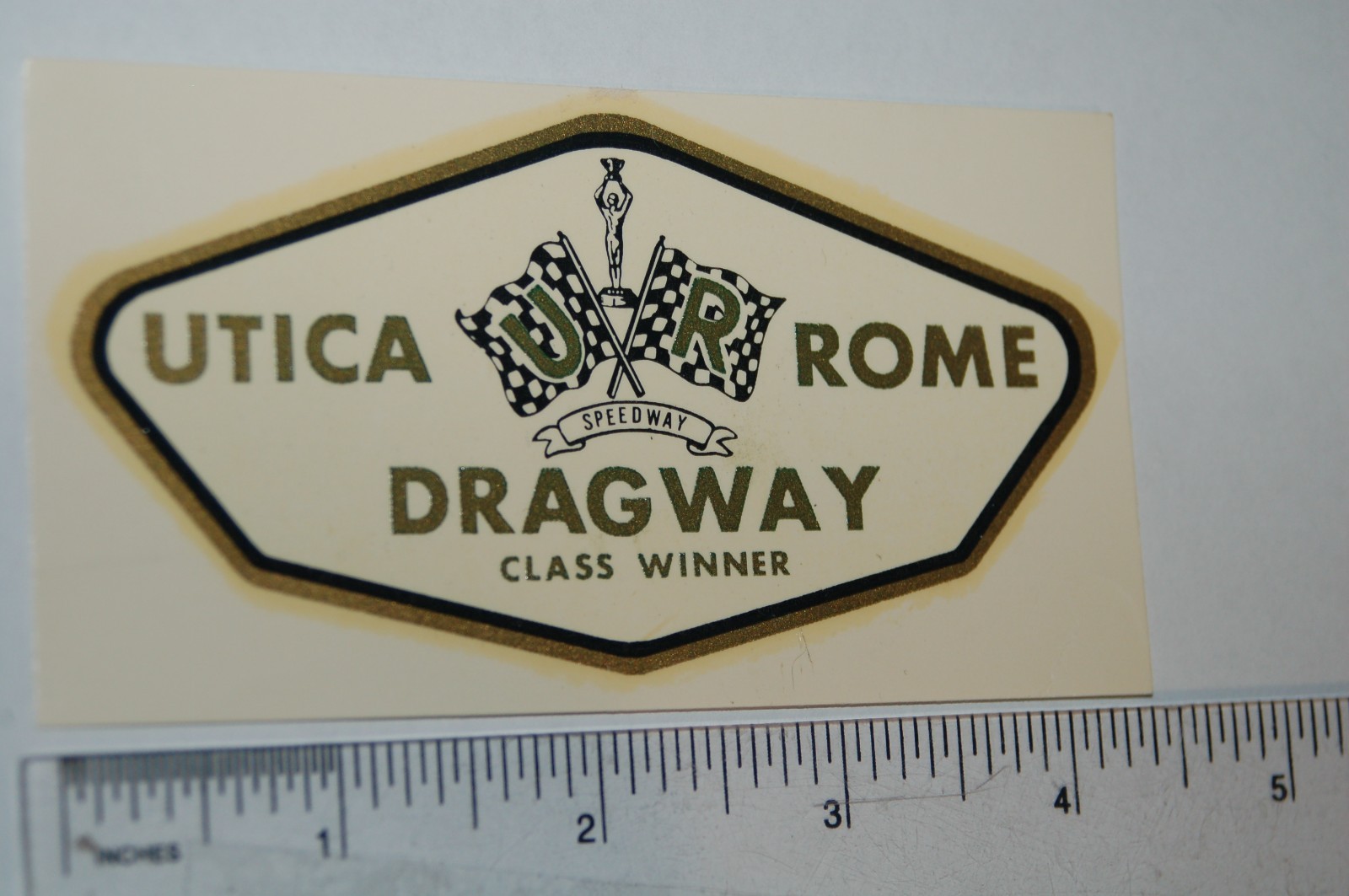 vintage NOS drag racing class winner decal \