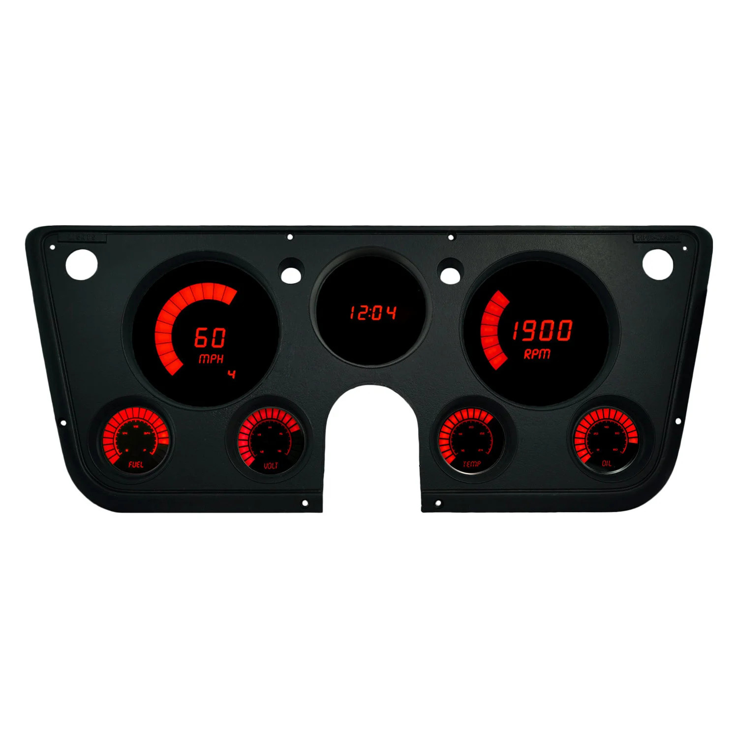 For Chevy Luv Pickup 72 Intellitronix Direct Fit LED Bargraph Gauge Panel, Red