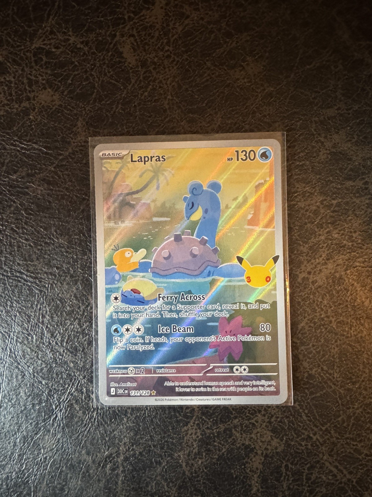 Lapras 131/128 Pokémon ME: 30th Anniversary Celebration Illustration Rare Holo