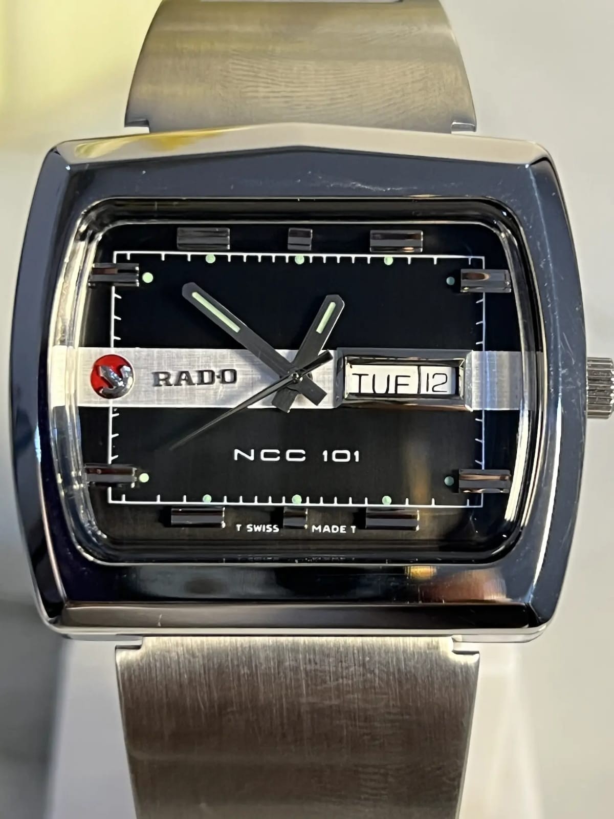 Rado NCC 101 Vintage Black Dial Stainless Steel Automatic Men's Swiss Wristwatch