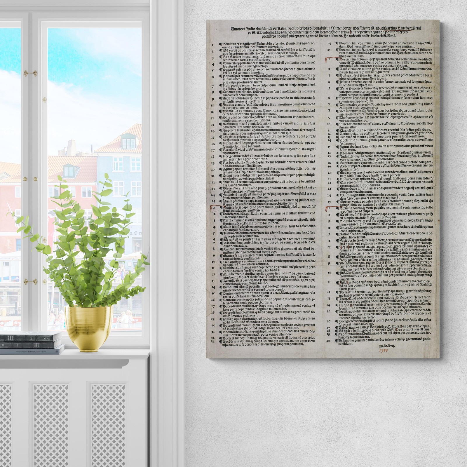 1517 Martin Luther’s 95 Theses – Protestant Reformation Nuremberg Print