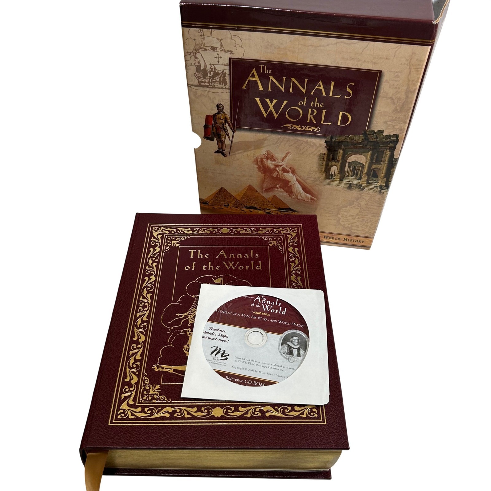 The Annals of the World James Ussher Master Books Hardcover CD-ROM Burgundy Gold