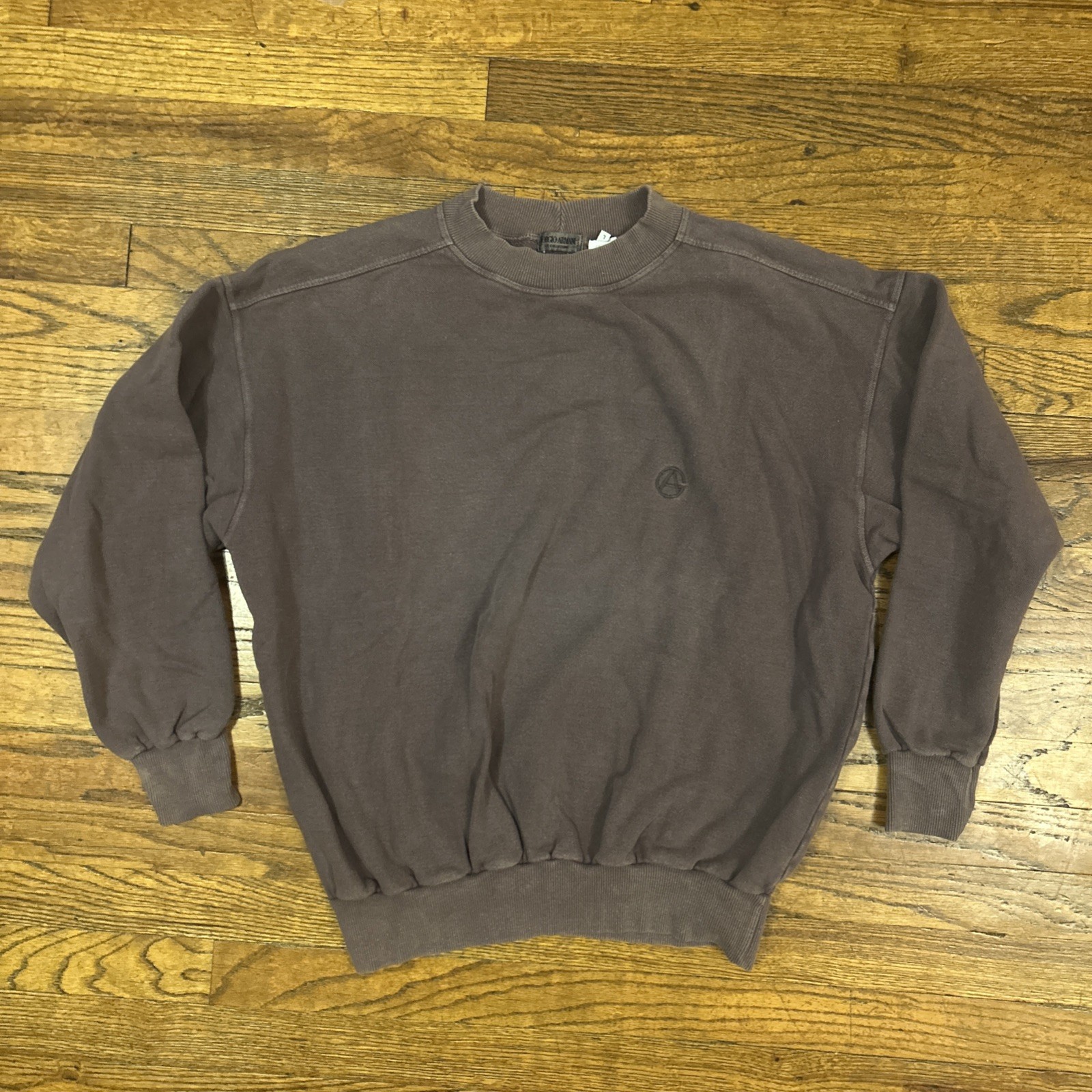 Vintage Giorgio Armani Crew Neck Sweatshirt Made In Italy Light Fade