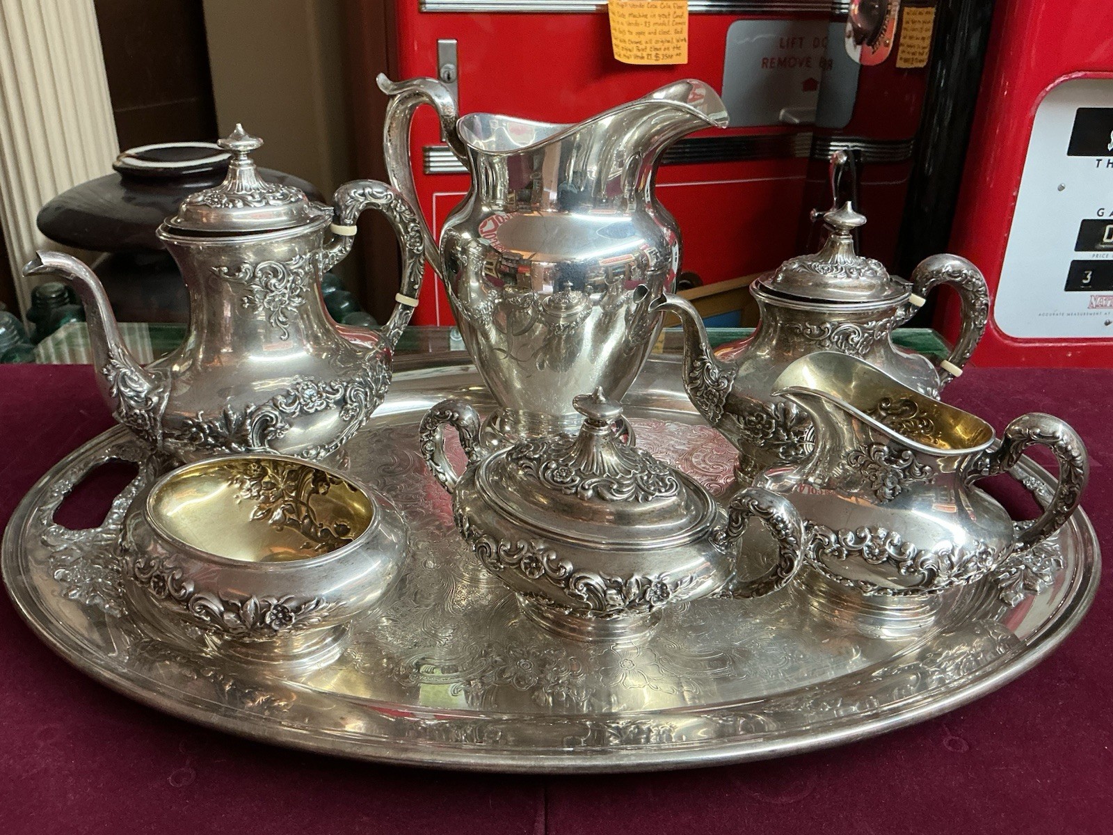 Antique Buttercup Gorham 7 Pc. Sterling Silver Coffee And Tea Set. Stunning Set Antique Buttercup Gorham 7 Pc. Sterling Silver Coffee And Tea Set. Stunning Set