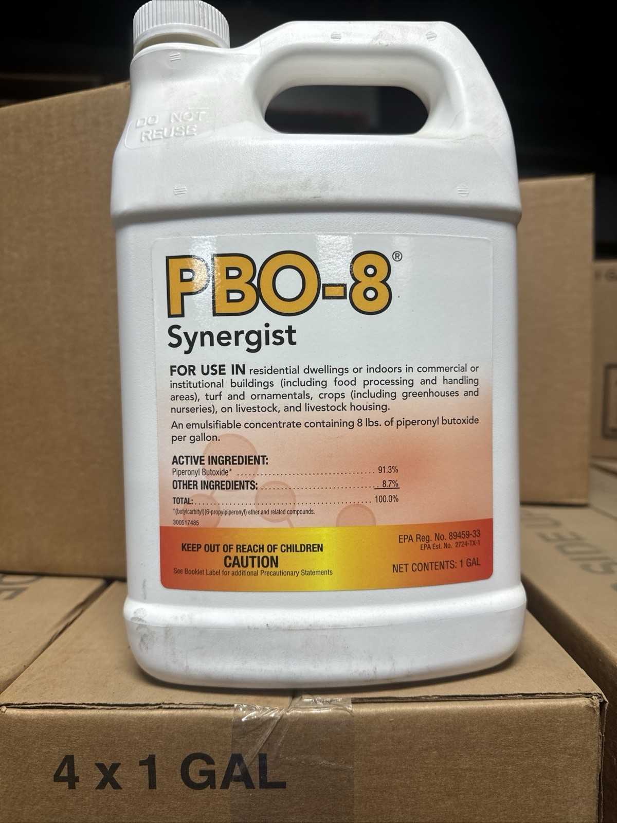 PBO-8 Synergist - 1 Gal / (128 oz). EPA Registration Number 89459-33 PBO-8 Synergist - 1 Gal / (128 oz). EPA Registration Number 89459-33