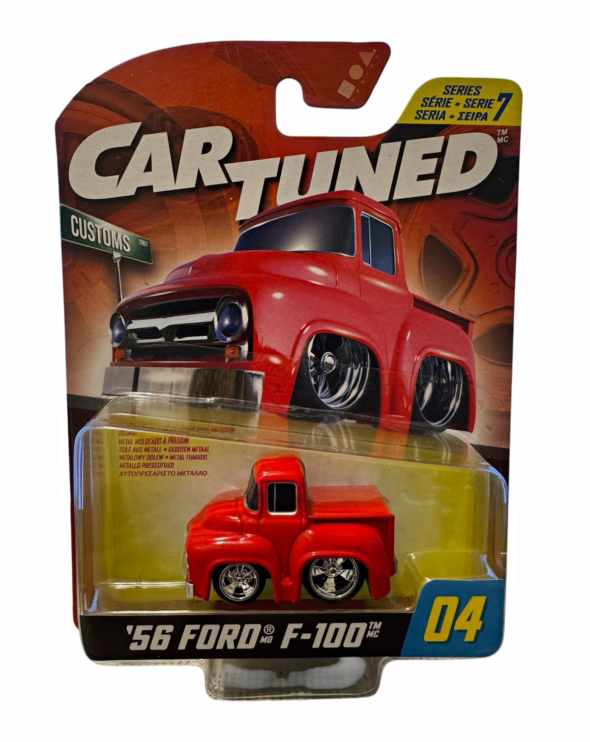 Car Tuned Series 7 '56 Ford F-100 Pickup Truck #04 Customs Red 🔥