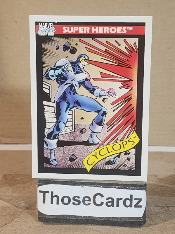 1990 Impel Marvel Universe Series1 Super-Heroes #8 Cyclops