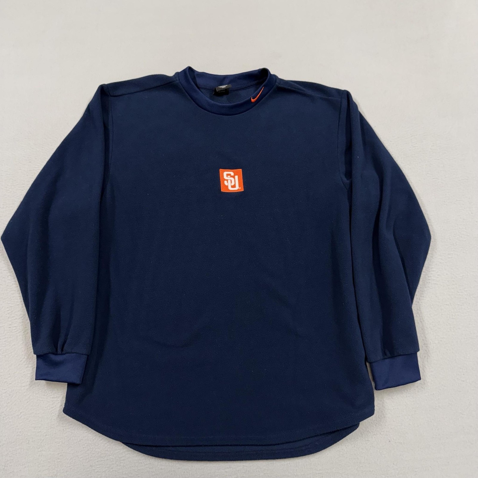 Vintage Syracuse Sweatshirt Mens Medium Blue Basketball Nike Fleece Pullover
